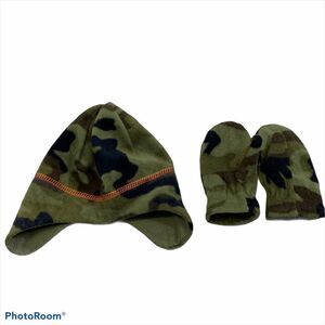WonderKids Fleece Camo‎ Hat and Mitten Set OSFM